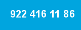 922 416 11 86 922 416 11 86